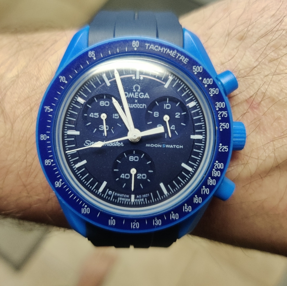 Omega Swatch To Neptune Space Watch - Light Weight and Ticking
